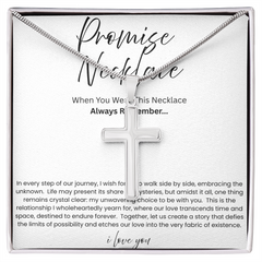 Artisan Cross Necklace with Snake Chain - To My Boyfriend