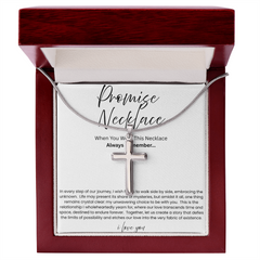 Artisan Cross Necklace with Snake Chain - To My Boyfriend