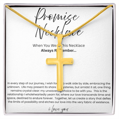 Artisan Cross Necklace with Snake Chain - To My Boyfriend