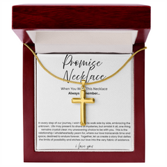 Artisan Cross Necklace with Snake Chain - To My Boyfriend